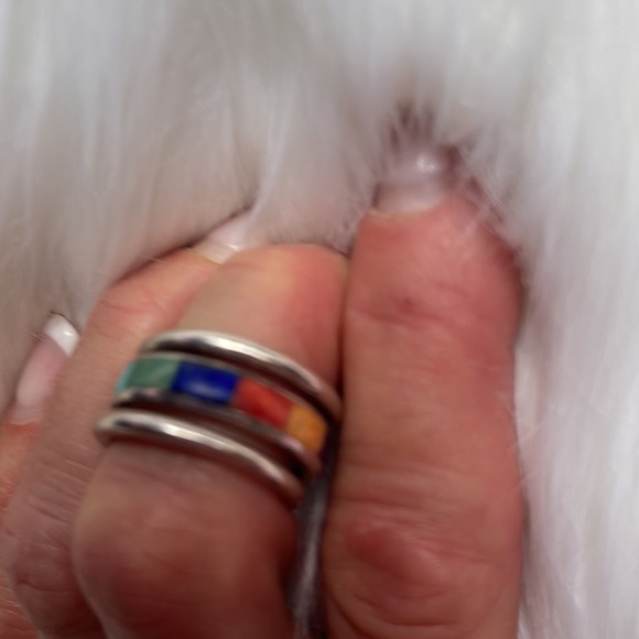 Silpada 3 rings sterling silver multi color size 8 - Picture 2 of 4